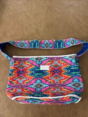 Hapari Vibrant Quilted Crossbody Bag - Pink, Blue, Orange & Green